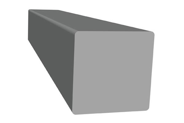 Side profile of a plastic wood 4x4 board